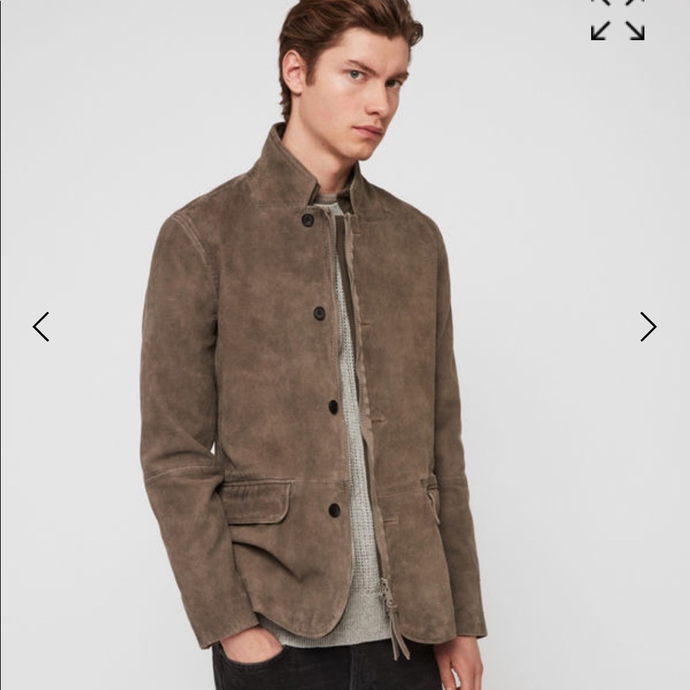 All saint hudson suede blazer